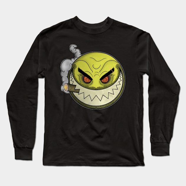 Evil Emoji Long Sleeve T-Shirt by Pixelated Atoms 
